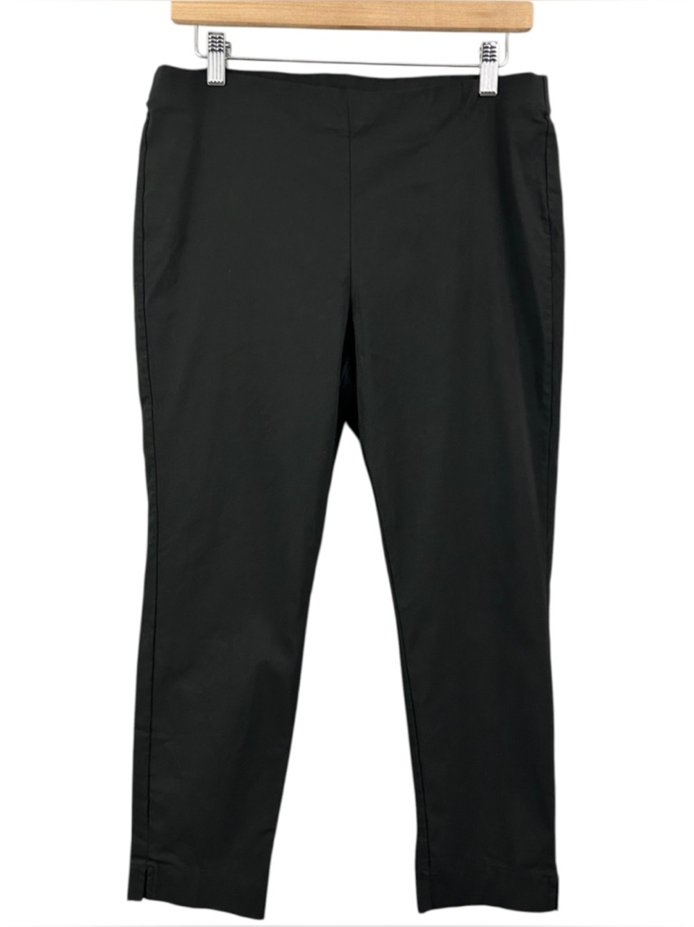 Michael Kors Black Stretch Pull On Crop Pants Size Large